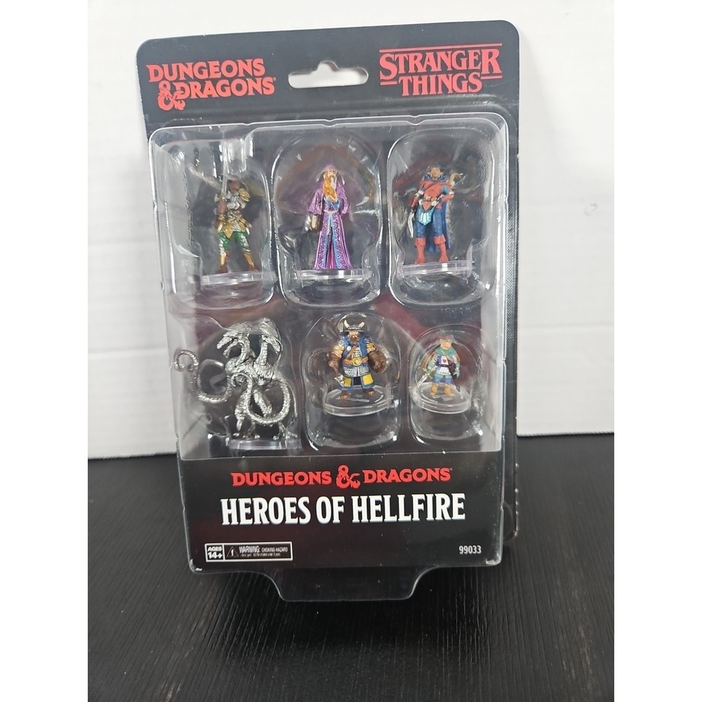Dungeons & Dragons Stranger Things Heroes of Hellfire Miniatures 6-Pack Sealed